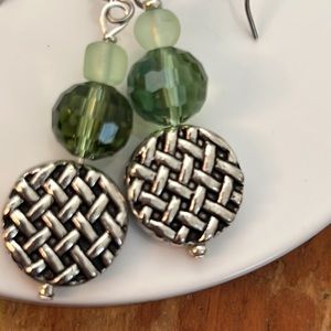 Peridot Green Colored Earrings.